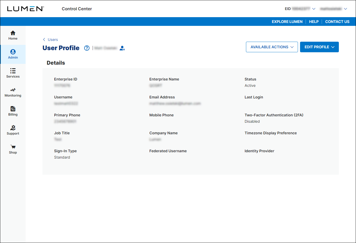 View User Profile