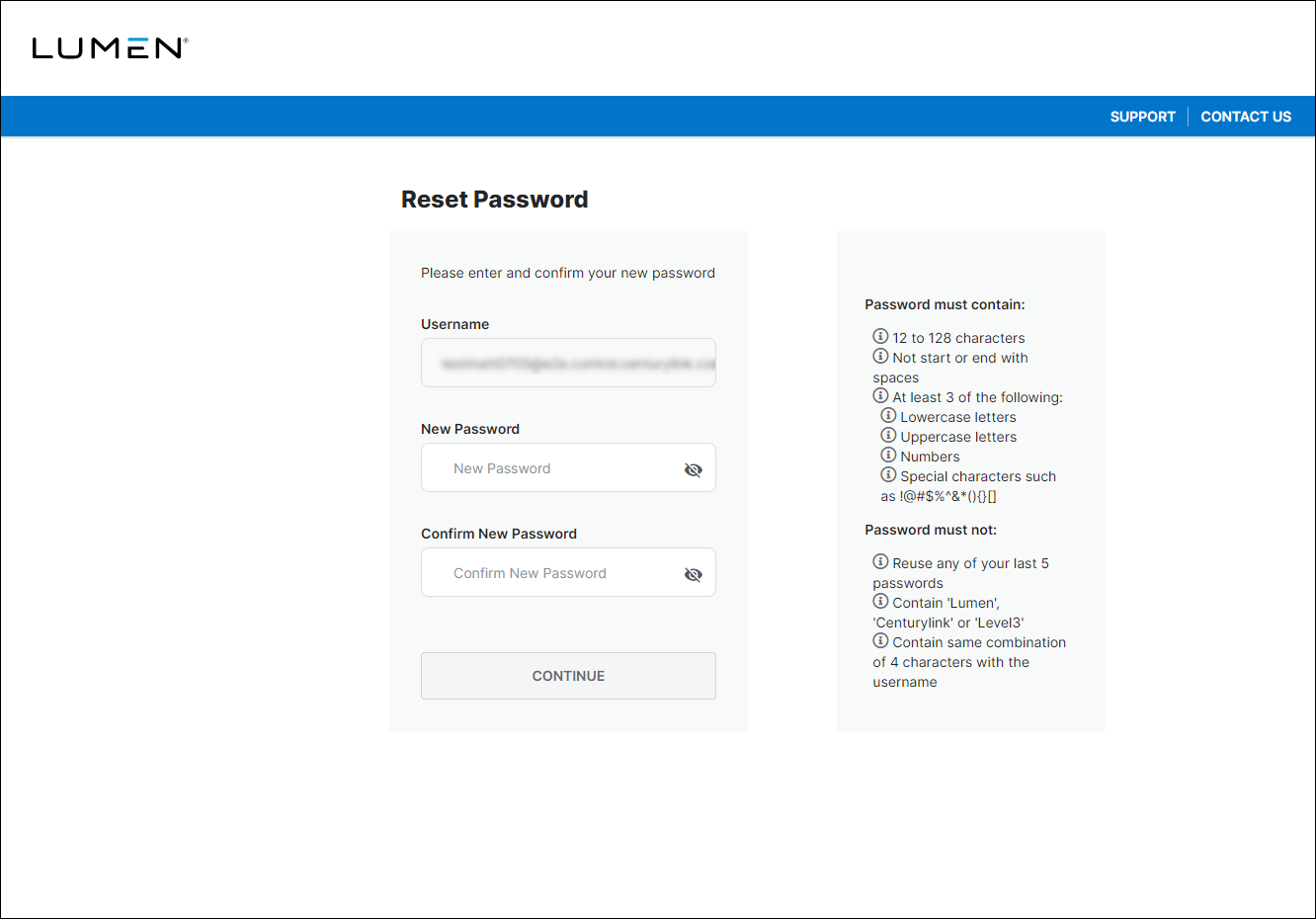 Reset Password