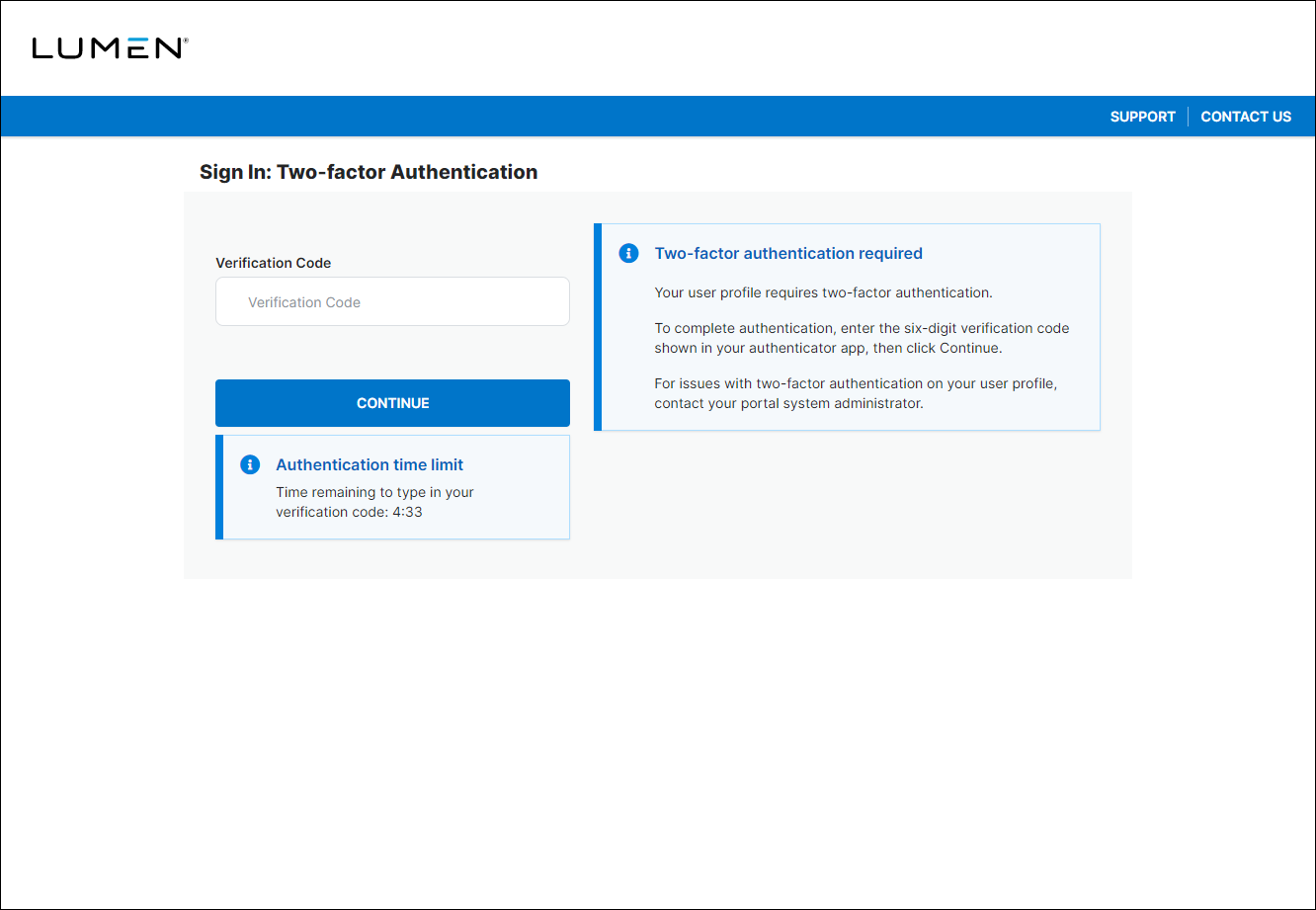 Sign in: two-factor authentication