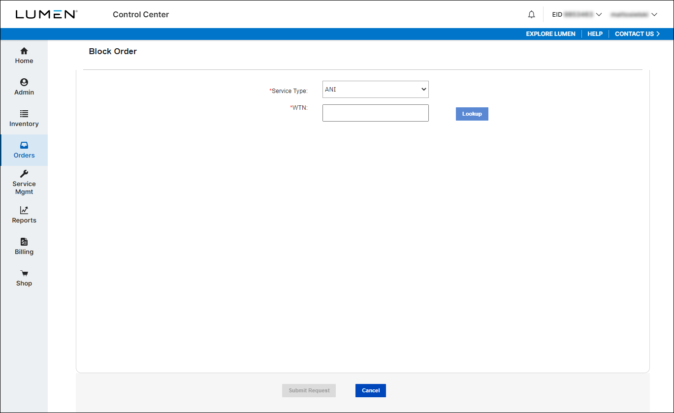 Block Order (with ANI selected)