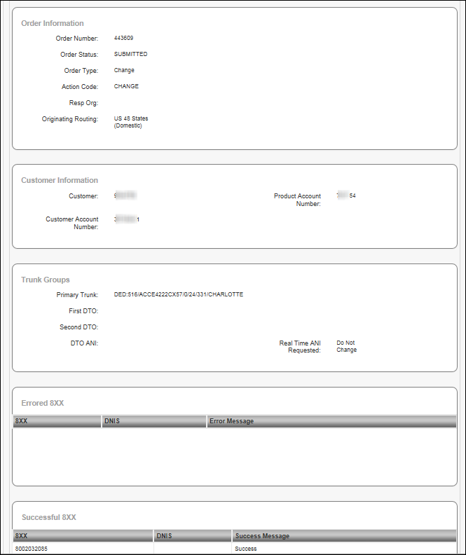 Preliminary Order Status DTFO Submitted Order Form