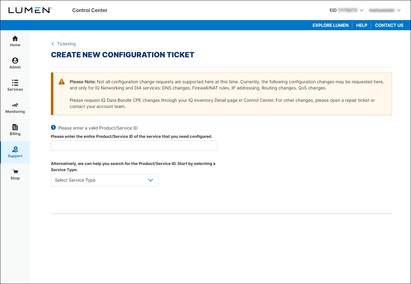 Create New Configuration Request