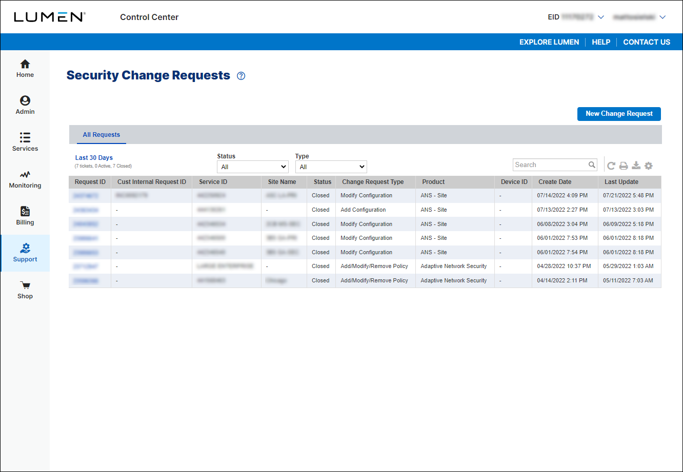 Security Change Requests